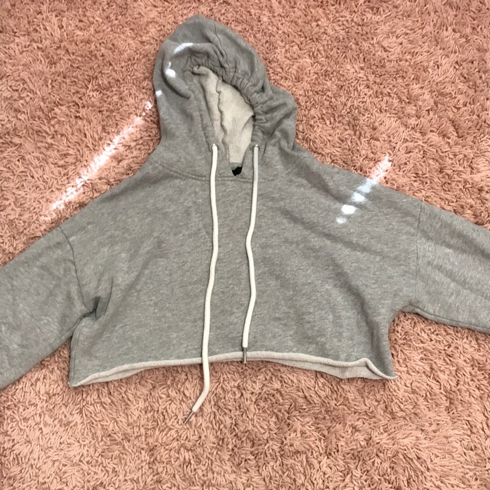 A women’s crop top hoodie